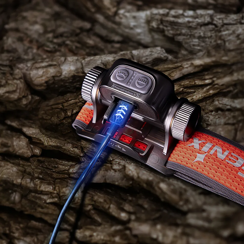 Zestaw latarek Fenix HM65R-T V2.0 i E04R - ładowanie przez port USB-C